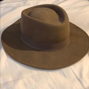 Brown ASOS dress hat.